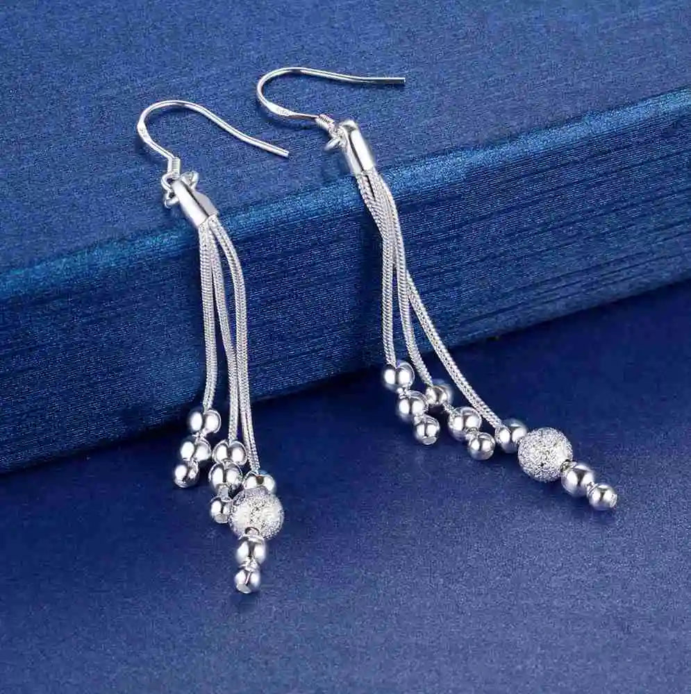 NEW 925 Sterling Silver Earrings Hot Hearts For Women Exquisite Student Girlfriend Jewelry Accessories Wedding Fashion Gift