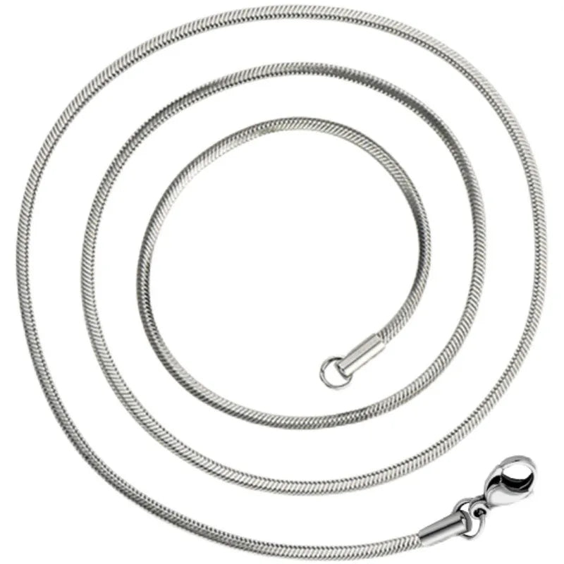 1Pcs Punk Hip-hop Snake Link Chain Stainless Steel Necklace for Men Women Silver Color Male Jewelry Gifts Cadenas Para Hombre