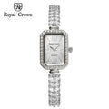 Royal Crown Women's Watch Japan Quartz Hours Fine Fashion Bracelet Jewelry Band Shell Luxury Rhinestones Girl Birthday Gift