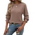 Women's Clothing 2025 Autumn and Winter New Loose Casual Pit Long-sleeved T-shirt Elegant Versatile Fashion Pullover