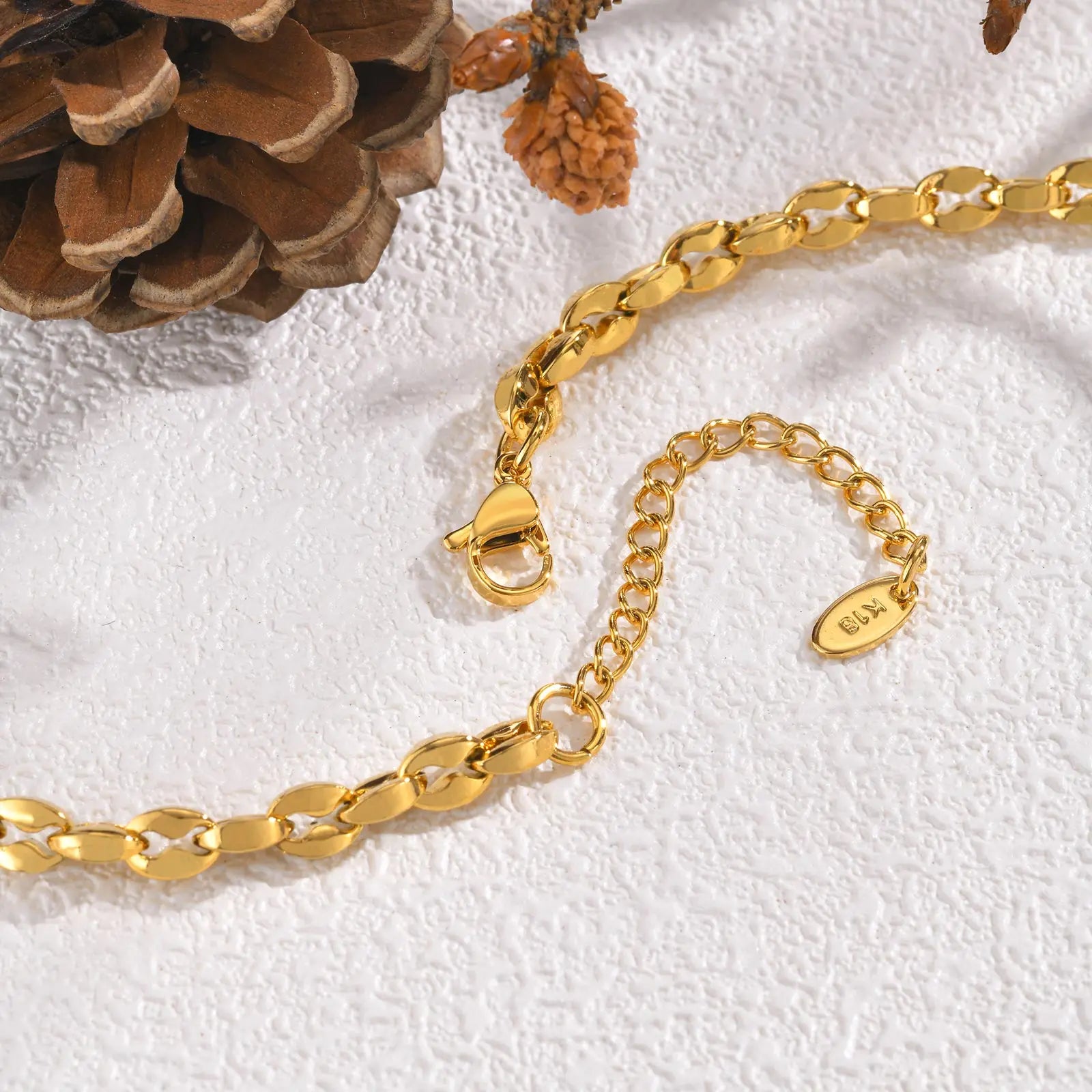 Trendy Handmade Chain Necklace for Women,Stainless Steel Gold Color 5MM Width Necklaces,Fashion Jewelry Gifts