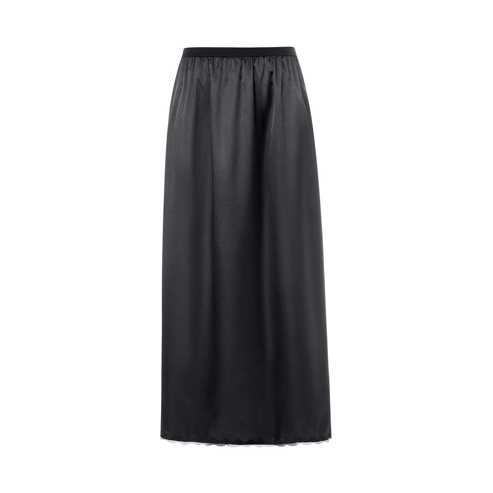 2024 New Women´s Half Slip Underskirt, Solid Color Elastic Waist Inner Lining for Midi Skirt, Long Underskirt for Ladies