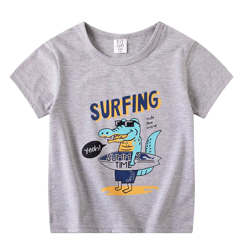 Children's Clothing Boys Girls T-Shirt Kids Clothes Cartoon Summer Tops Long Sleeve Baby Clothing Spring Cotton Ropa De Niña