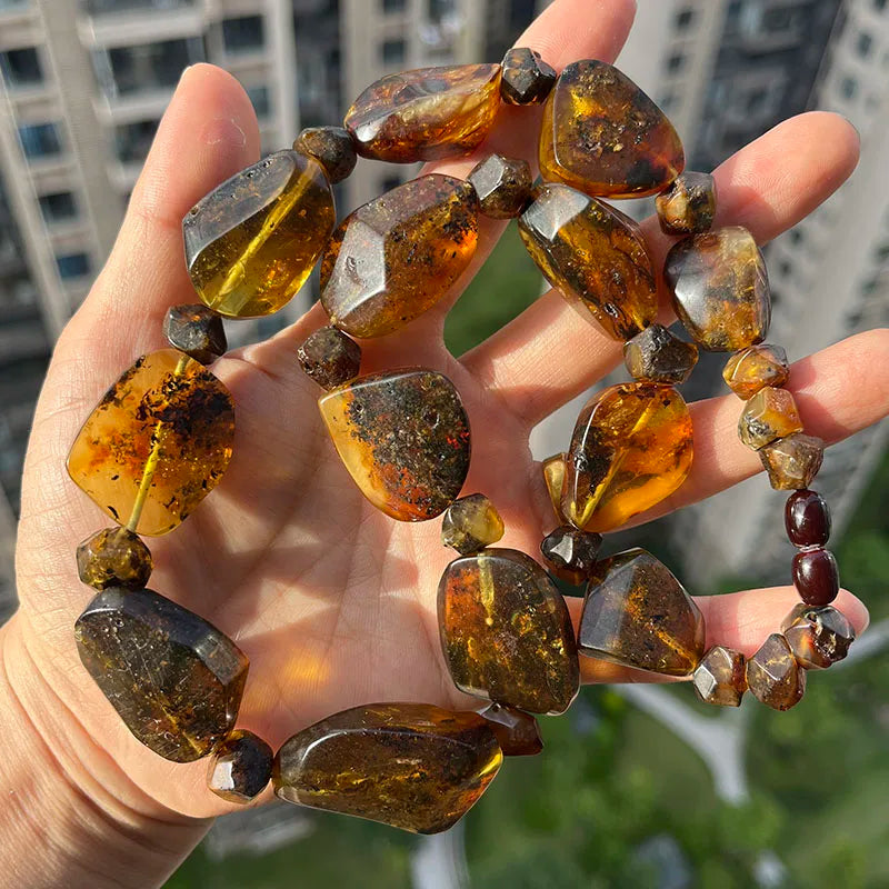 Big New Natural Amber Necklace for Gift European Baltic Original Beads Gogerous 100% Original Real Jewelry Supplier Wholesale