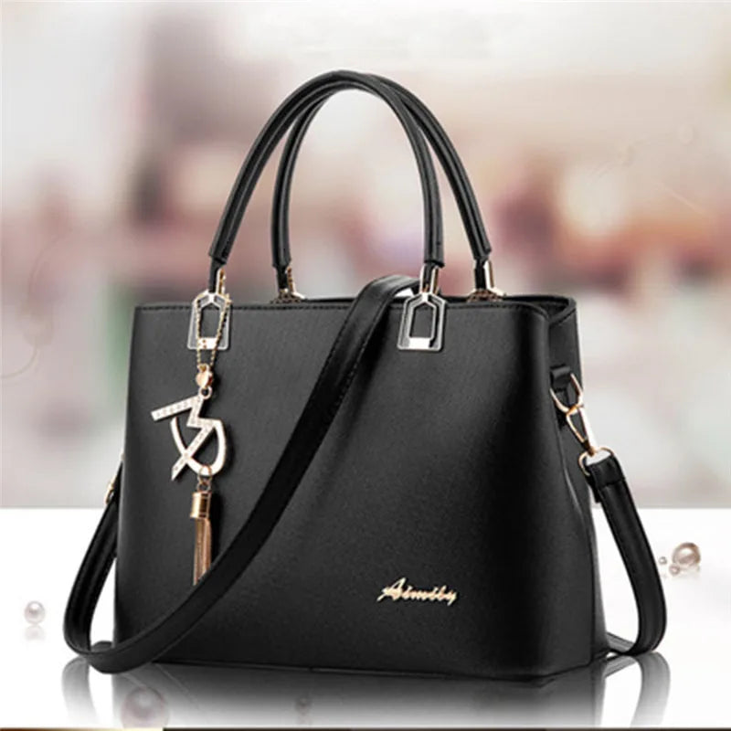 Women Handbag Patchwork Shoulder Messenger Office Work PU Leather Women Bag Ladies Luxury Handbag Vintage Large Shoulder Bag
