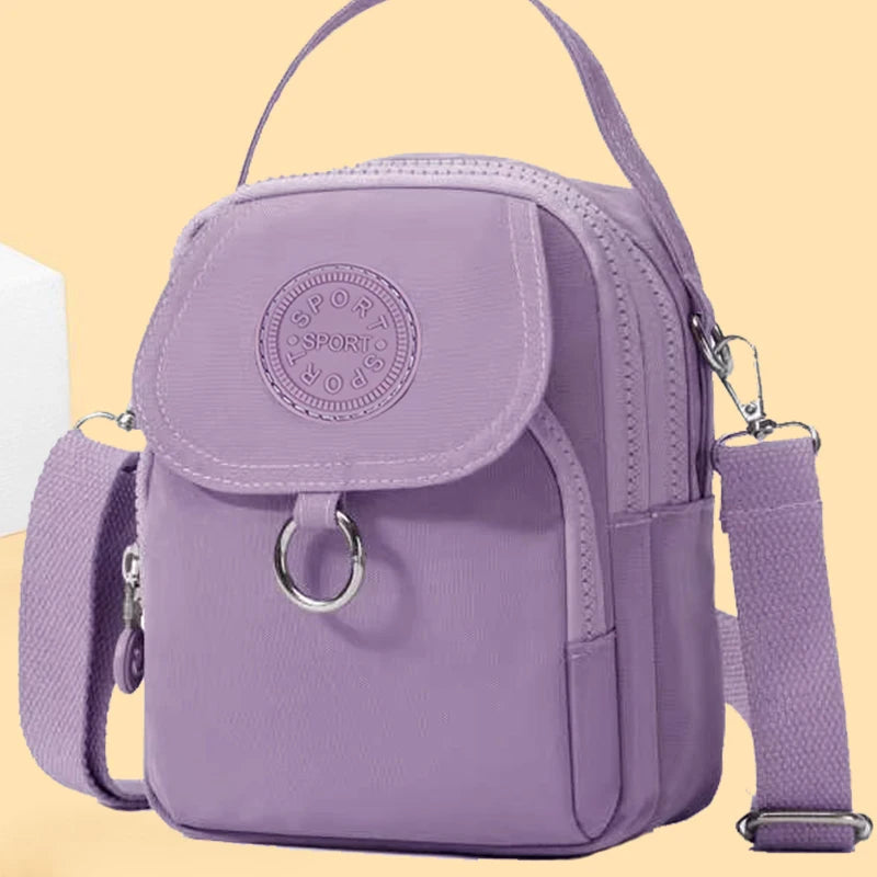 Men's and women's single-shoulder crossbody bags, stylish and casual mini solid-color handbags