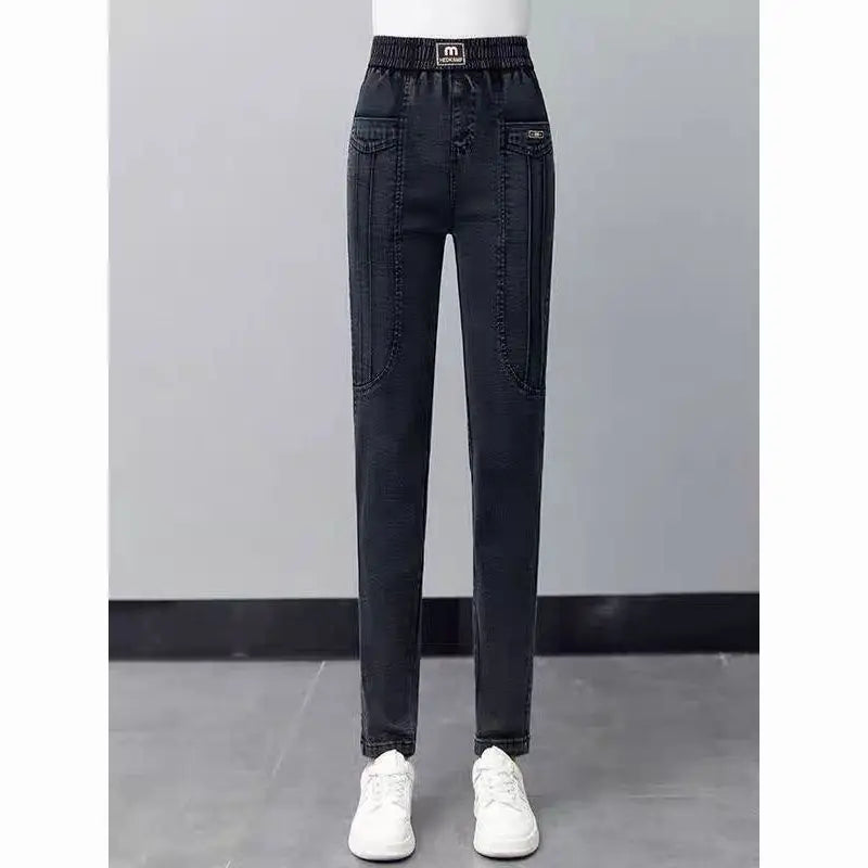 New Style of Jeans Women in Spring Autumn Casual Versatile High-waisted Small Feet