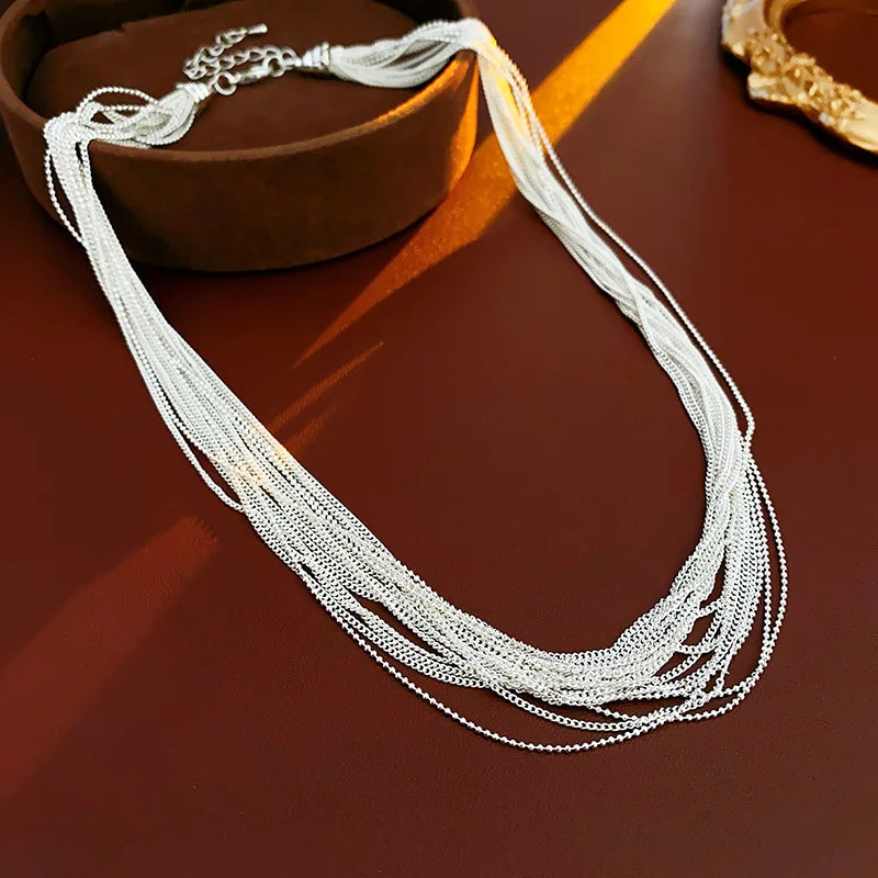 Metal Chain Necklace European And American Style Personalized Fashion Clavicle Chain Ladies Girls Travel Wedding Accessories