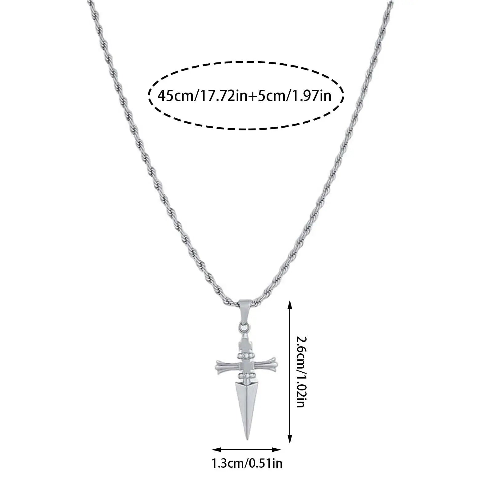 Anime Necklace for Men Judgement Chain Necklace H-X-H Pendant Men's Jewelry Cross Necklace Vintage Handmade Gift for Anime Lover