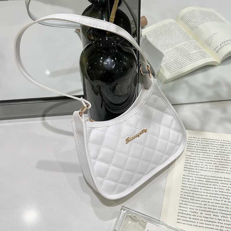 New Embroidered Underarm Bag New Women's Handbag Women's Fashion Versatile Simple Shoulder Bag
