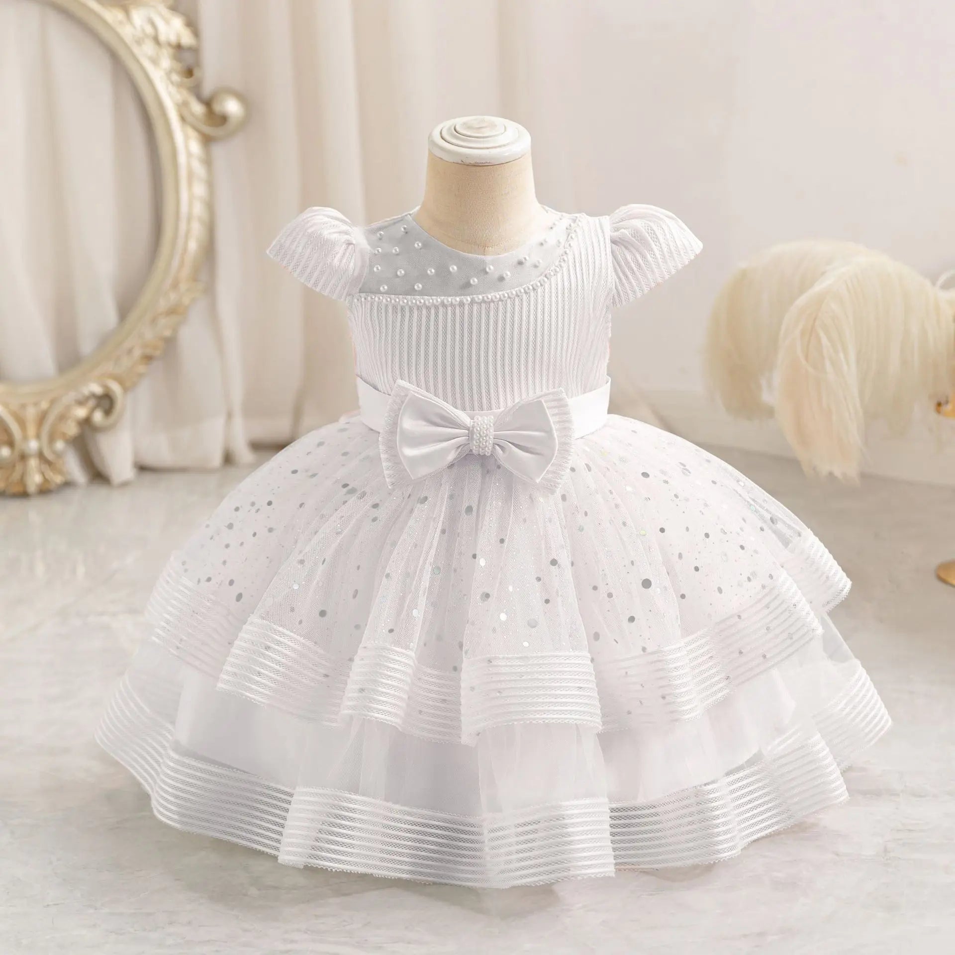 Toddler Girls Elegant Dresses Baptism Wedding Costumes 2Years Girls Birthday Party Princess Dress Bridesmaid Gown Baby Vestidos