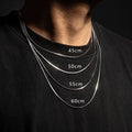 1Pcs Punk Hip-hop Snake Link Chain Stainless Steel Necklace for Men Women Silver Color Male Jewelry Gifts Cadenas Para Hombre