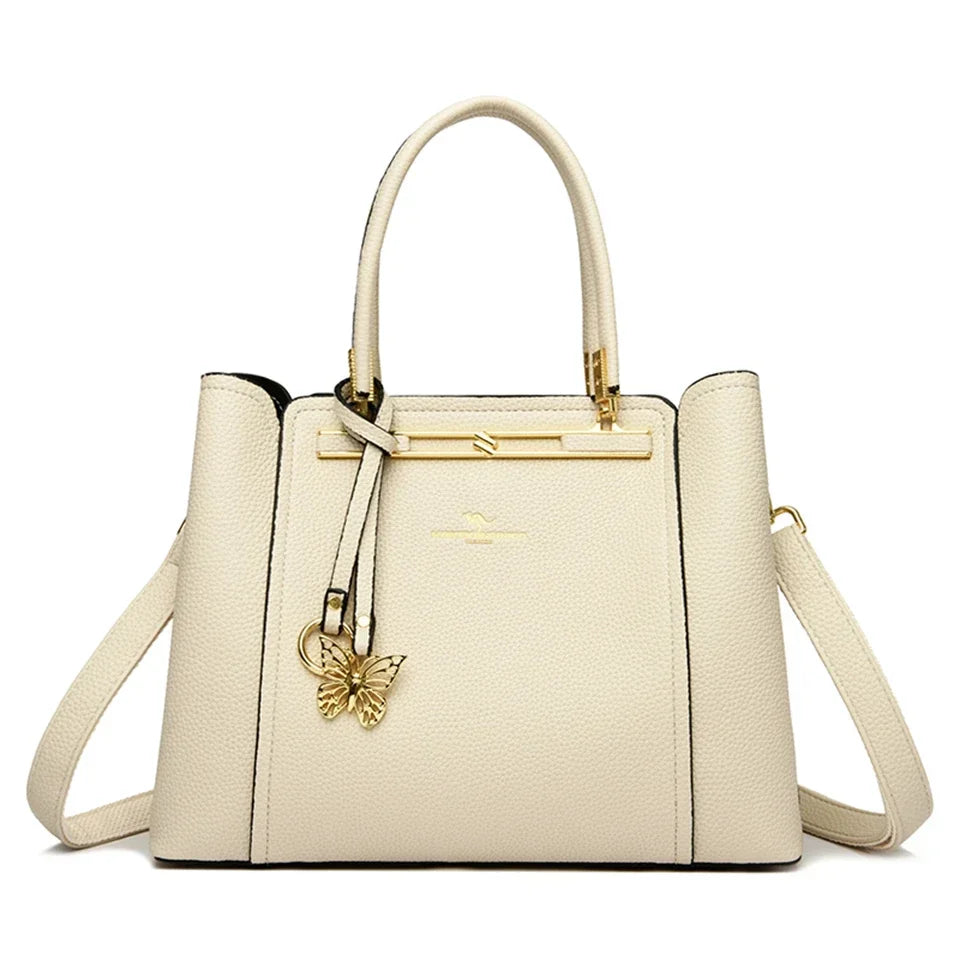 Soft Leather Luxury Handbags Women Bags Designer 3 Layers Shoulder Crossbody Sac Ladies Large Capacity Shopping Messenger Tote