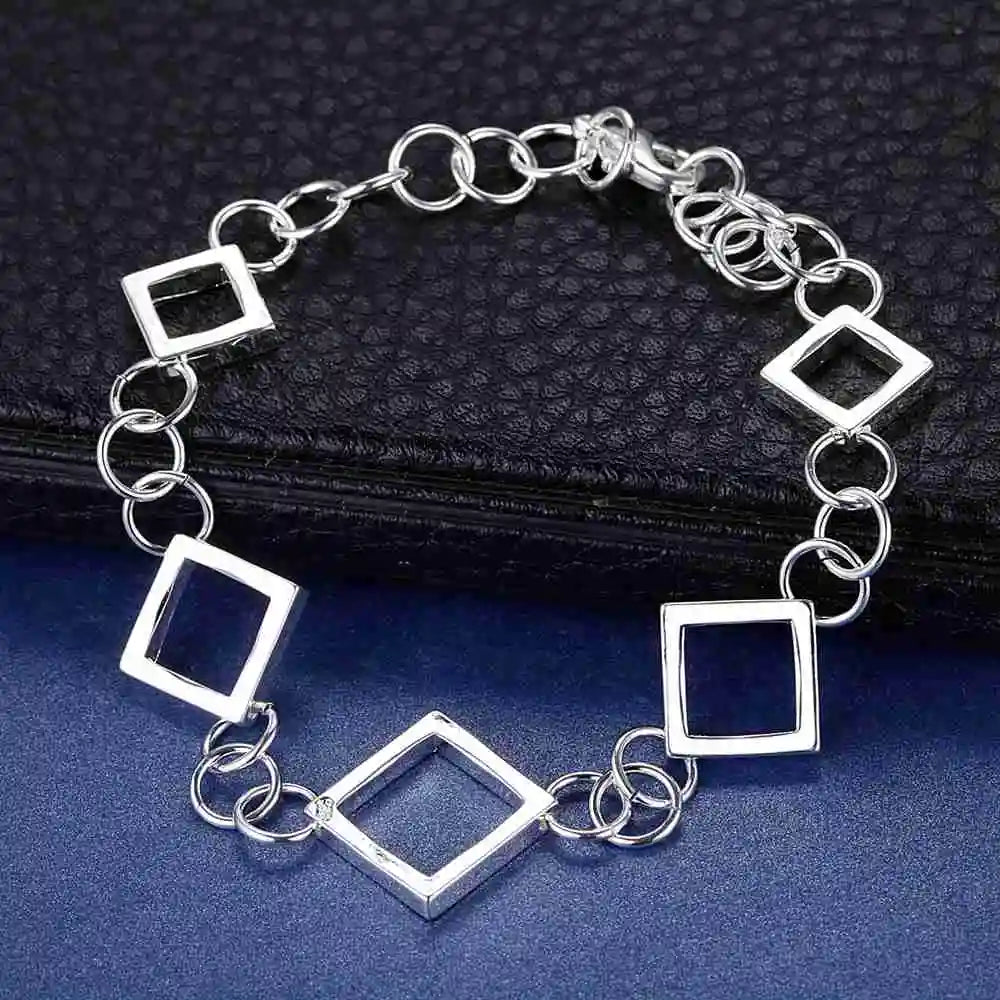 New 925 Sterling Silver Bracelet Bead High Quality Romance Chain For Women Fashion Engagement Party Wedding Jewelry Gift