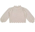 Autumn Winter Baby Girls Lovely Princess Dress Children's Hollow-out Long-Sleeved Dress Knitted Woolen Dress