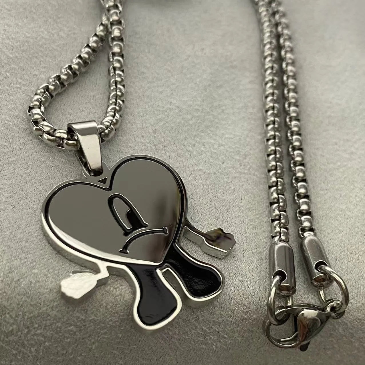 Fashion Boutique Stainless Steel Necklace Hip Hop Style Male and Female Couple Necklace Rapper fan Gift