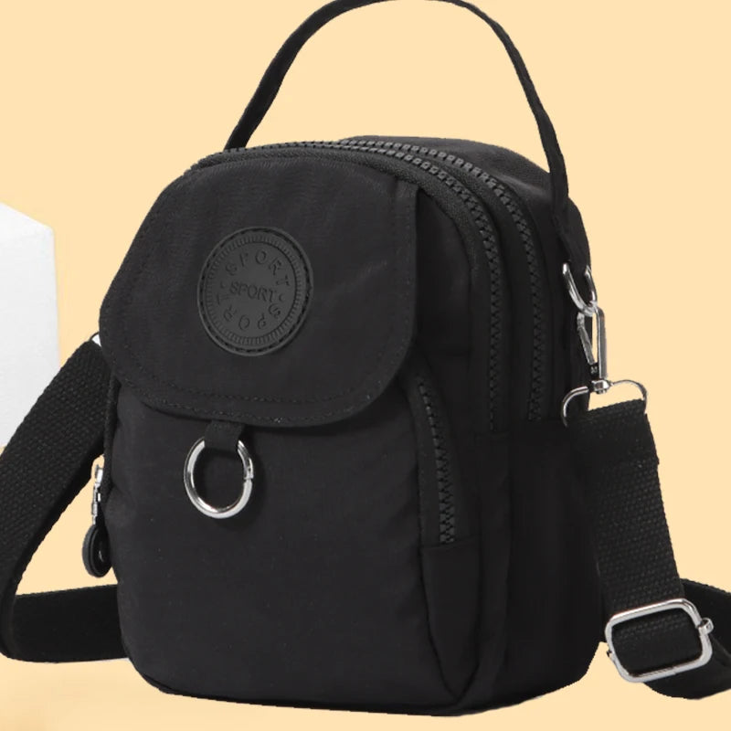 Men's and women's single-shoulder crossbody bags, stylish and casual mini solid-color handbags