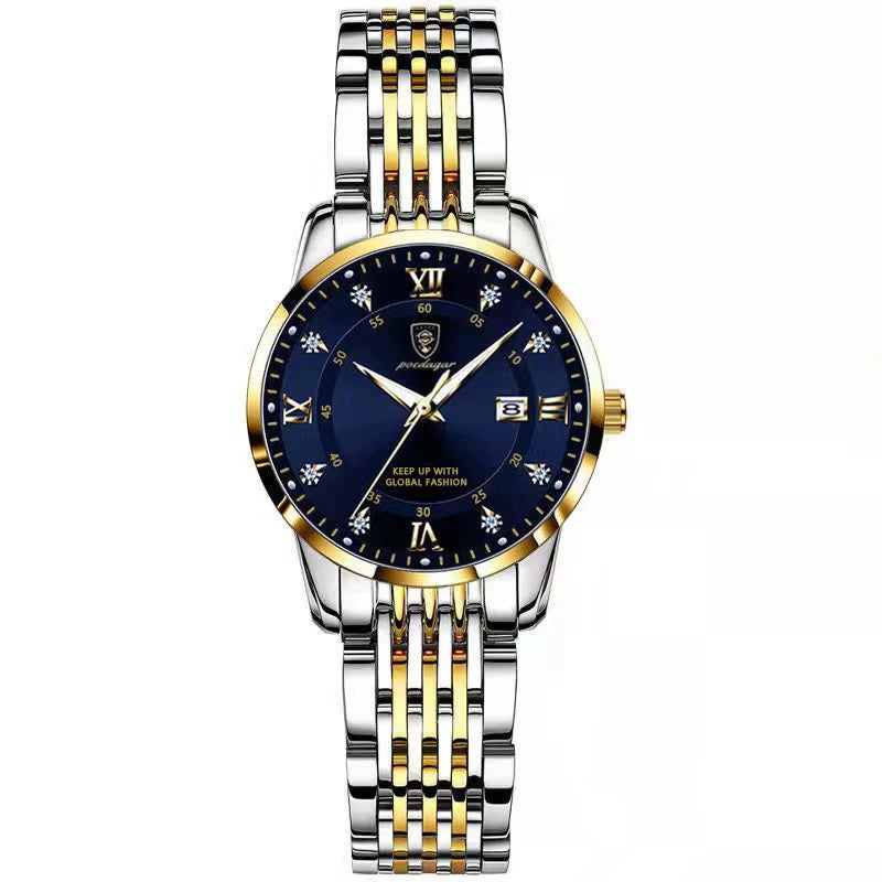 POEDAGAR Luxury Woman Watch Waterproof Stainless Steel Luminous Date Ladies Watch Fashion Simple Casual Women’s Quartz Watches