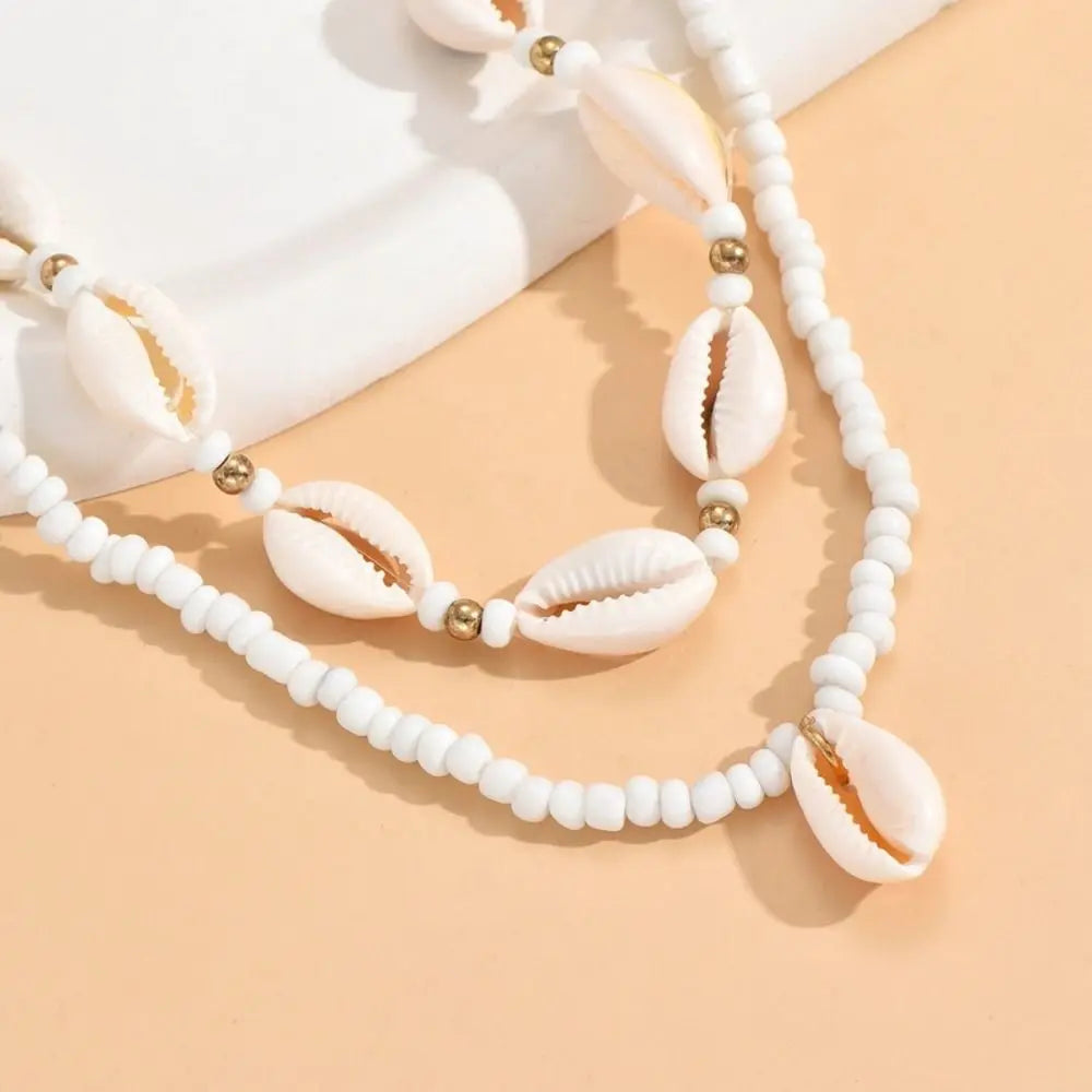 Geometric Necklace Fashion Bead Bohemian Style Clavicle Chain Short Delicate Choker Necklace