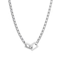 Interlocking Chain Neckalce for Men Boys,Waterproof Stainless Steel Chain Link Collars,Hip Hop Trendy Jewelry Gifts