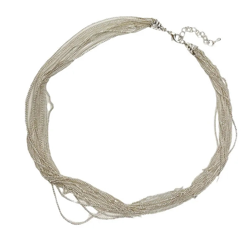 Metal Chain Necklace European And American Style Personalized Fashion Clavicle Chain Ladies Girls Travel Wedding Accessories