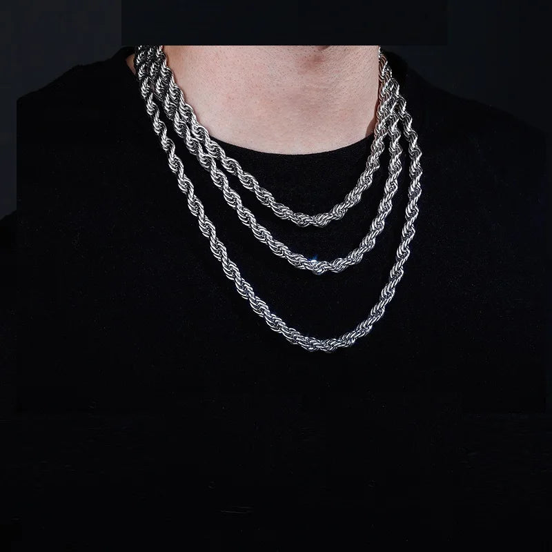 New Hip Hop DIY Chain Necklace for Men Women 316L Stainless Steel Jewelry Vintage Punk Gothic Collar Choker Kpop Aesthetic