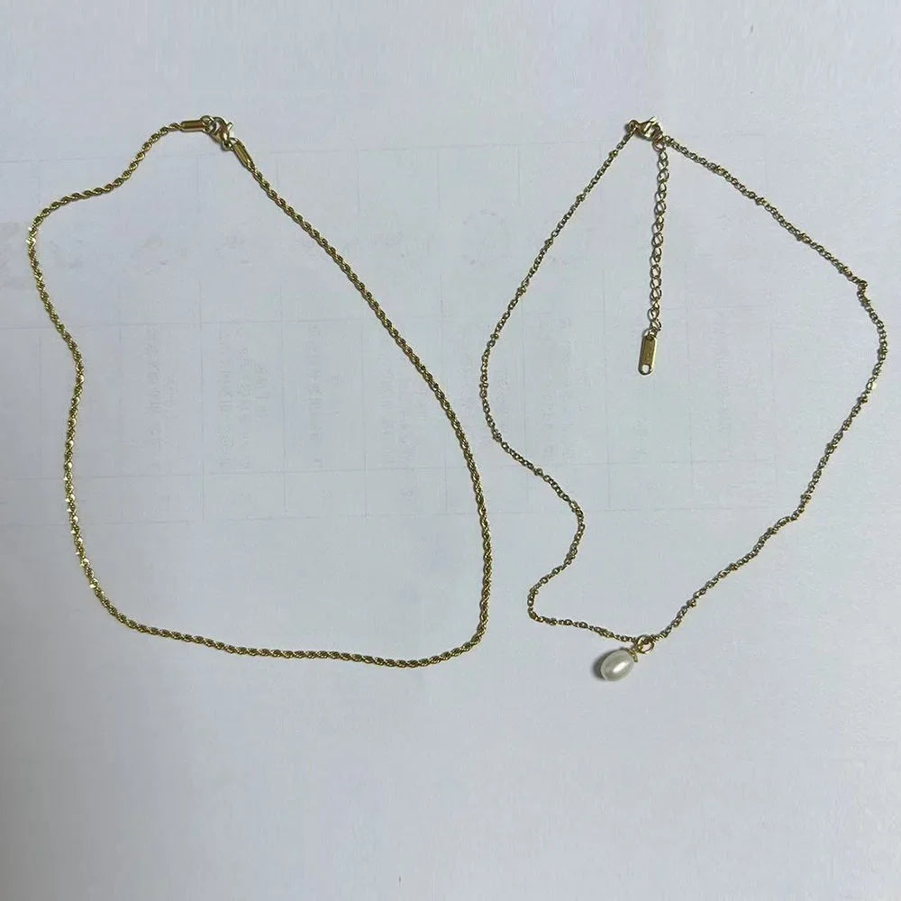 Stainless Steel Creative Chain Necklace