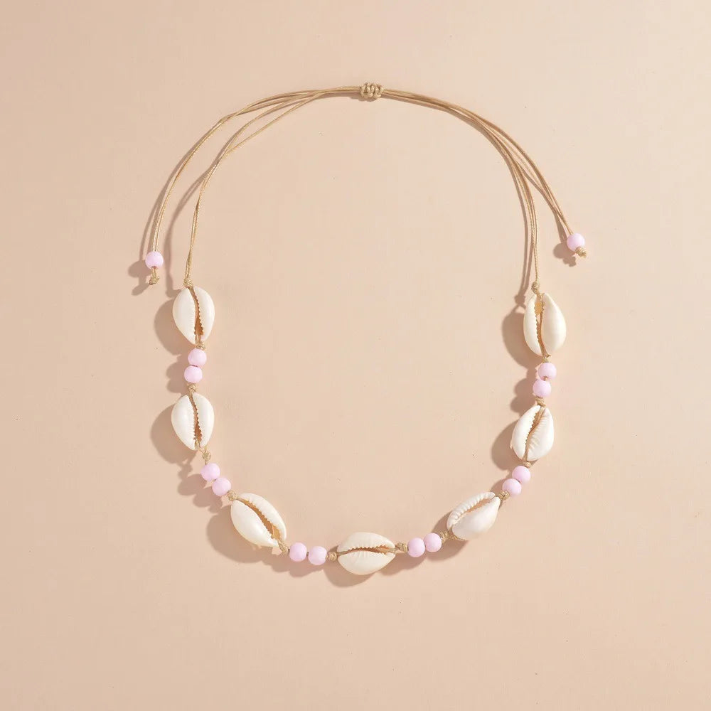 Geometric Necklace Fashion Bead Bohemian Style Clavicle Chain Short Delicate Choker Necklace