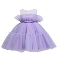 Toddler Girls Birthday Tulle Dress Flower Princess Backless Bow Puffy Wedding Gown Kids Party Wear Baby Girl Christmas Costumes