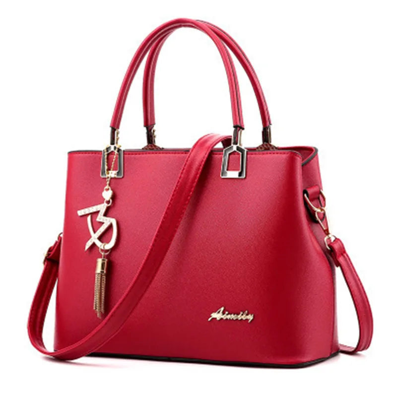 Women Handbag Patchwork Shoulder Messenger Office Work PU Leather Women Bag Ladies Luxury Handbag Vintage Large Shoulder Bag
