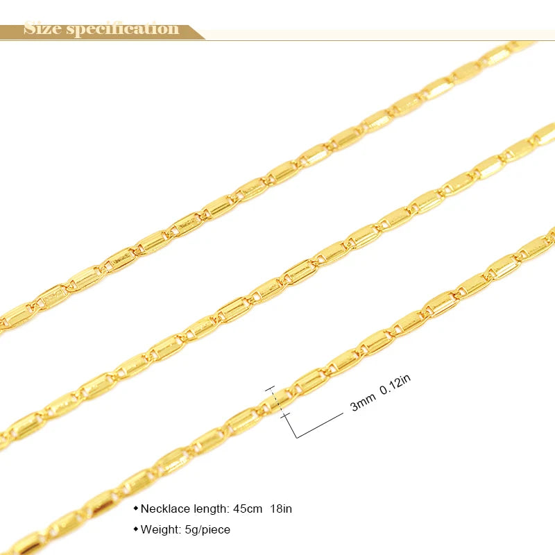 Link Chain Necklace Bohemia Jewelry for Women High-Quality Copper Ideal Gift for Engagement  Weddings