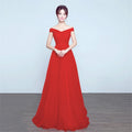 Elegant Evening Dresses Off Shoulder Tulle Maxi Dress Prom Gown Party Dresses Formal Dress Vestidos de noche