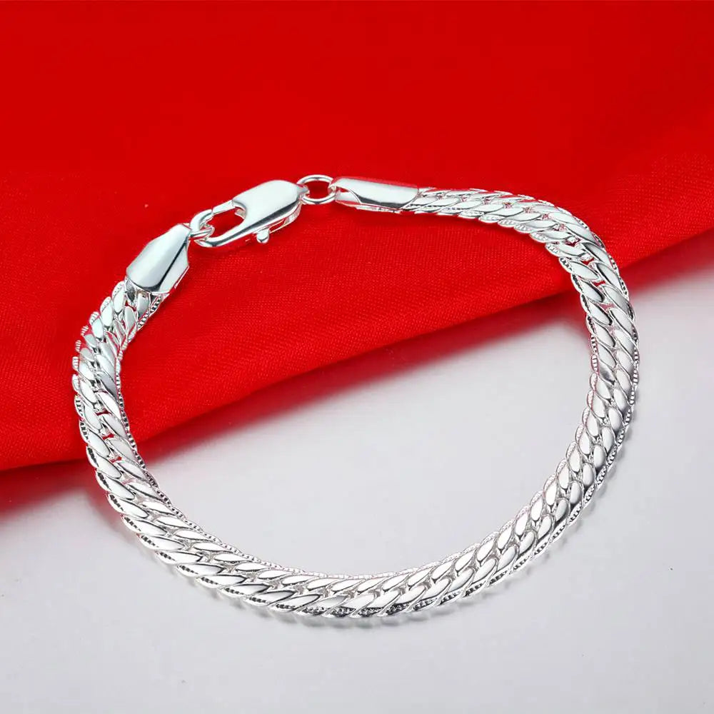 New 925 Sterling Silver Bracelet Bead High Quality Romance Chain For Women Fashion Engagement Party Wedding Jewelry Gift
