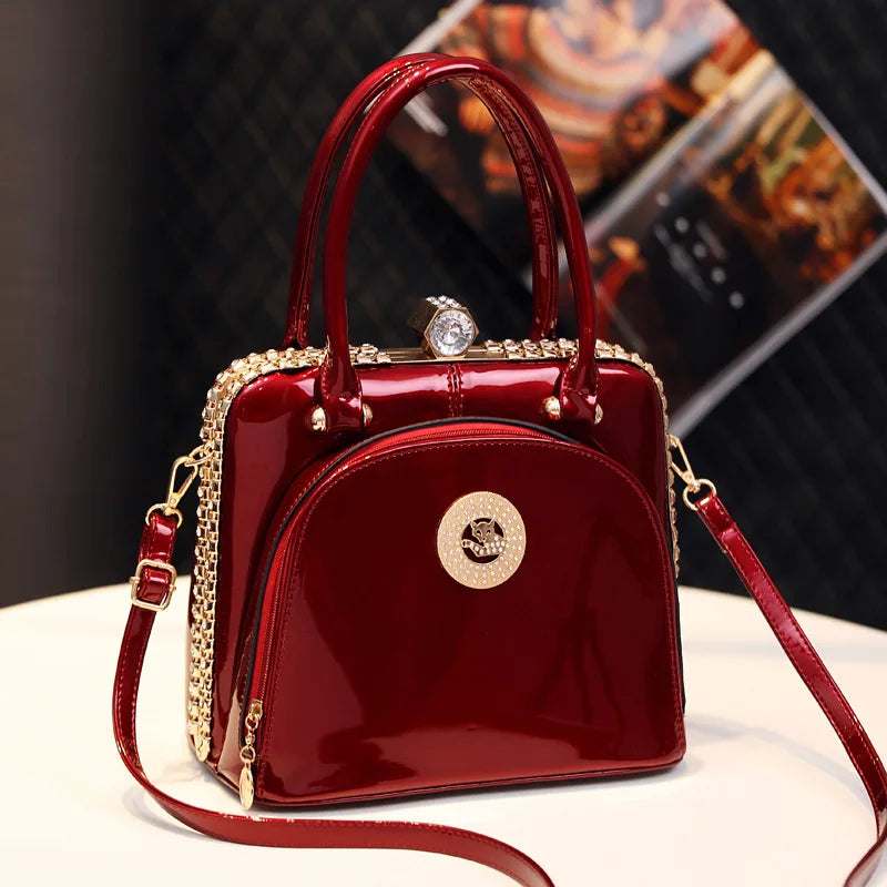 New Stylish Ladies Shoulder Bags High Quality Bright Leather Women's Crossbody Bags Luxury Designer Handbags and Purses Sac