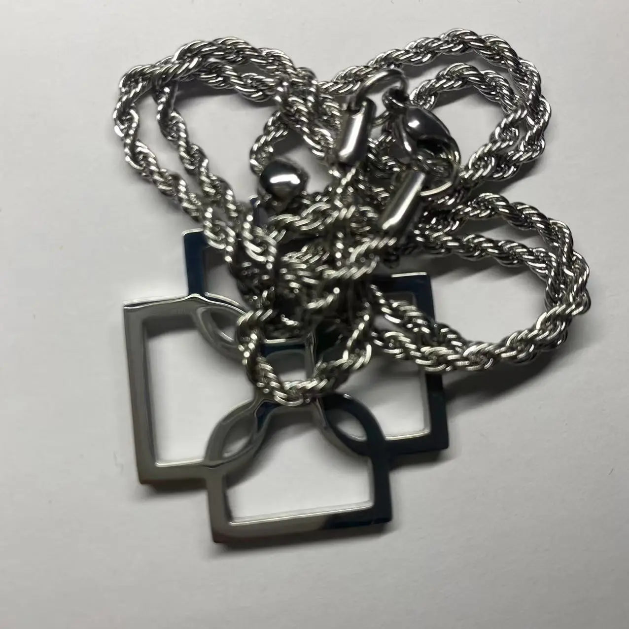 Fashion Boutique Stainless Steel Necklace Hip Hop Style Male and Female Couple Necklace Rapper fan Gift