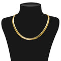 Sunny Jewelry Fashion New Copper Necklace Snake Chains Gold Plated High Quality For Women Man Italy 750 For Daily Wear Gift