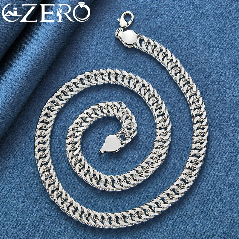925 Sterling Silver 20 Inches 10MM Chain Necklace For Man Women Noble Luxury Fashion Jewelry Wedding Accessories Charms Gift