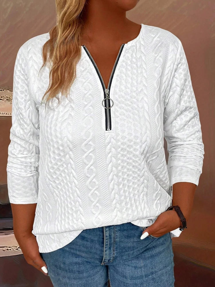 Women's Clothing Autumn/Spring T-shirt Half-Zipper Clothes for Women Women's Trend T-shirts Plus Size Long Sleeve T-shirts Woman