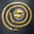 New 18k Gold-plated Men's and Women's Necklaces With Various Lengths Irregular Textures Party Accessories Gifts