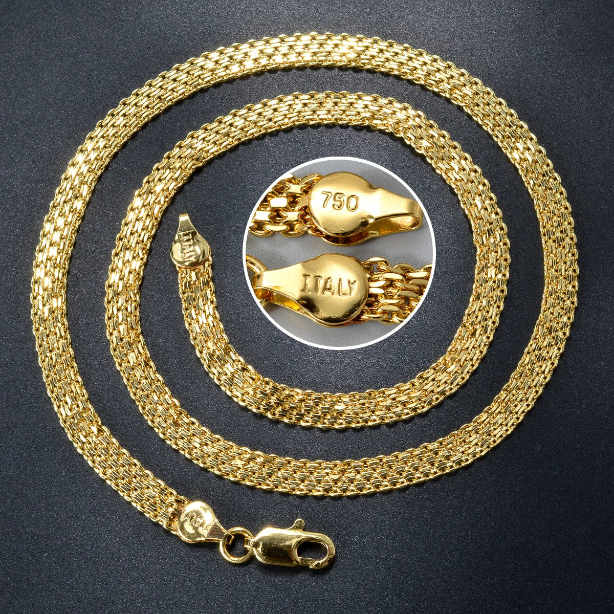 New 18k Gold-plated Men's and Women's Necklaces With Various Lengths Irregular Textures Party Accessories Gifts