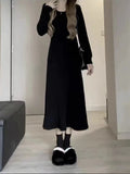 Sweater Long Dress For Woman Clothes Swing Casual Slim Femal Autumn Winter Long Sleeve Knitted Korean Clothing Elegance Sweet