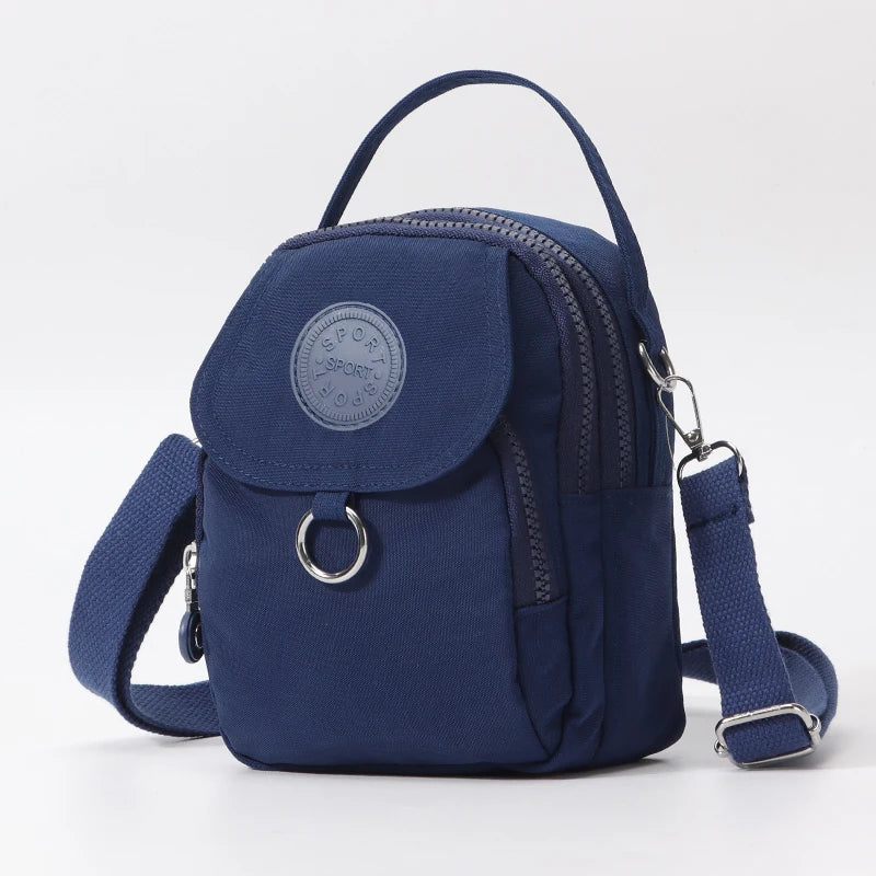 Men's and women's single-shoulder crossbody bags, stylish and casual mini solid-color handbags