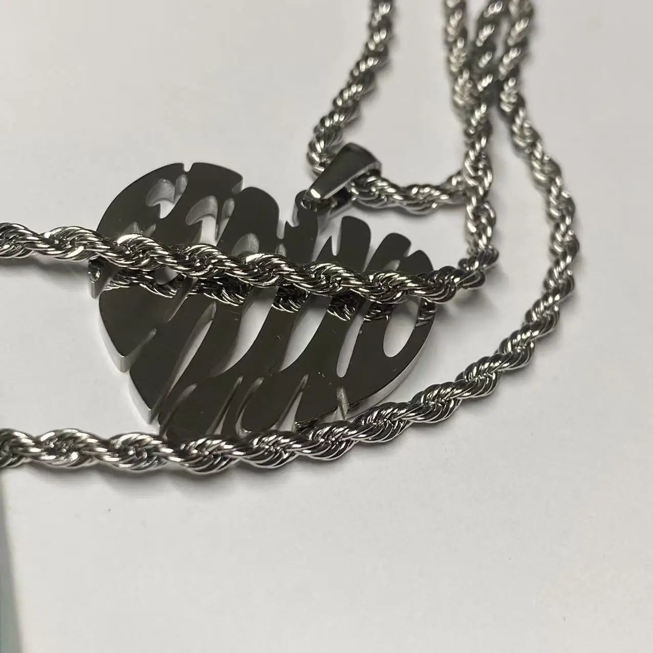 Fashion Boutique Stainless Steel Necklace Hip Hop Style Male and Female Couple Necklace Rapper fan Gift