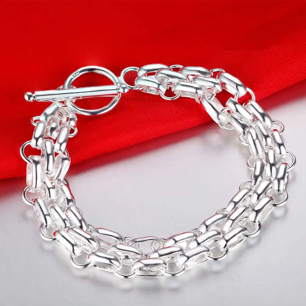 New 925 Sterling Silver Bracelet Bead High Quality Romance Chain For Women Fashion Engagement Party Wedding Jewelry Gift
