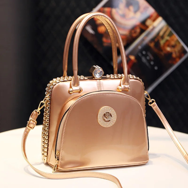 New Stylish Ladies Shoulder Bags High Quality Bright Leather Women's Crossbody Bags Luxury Designer Handbags and Purses Sac