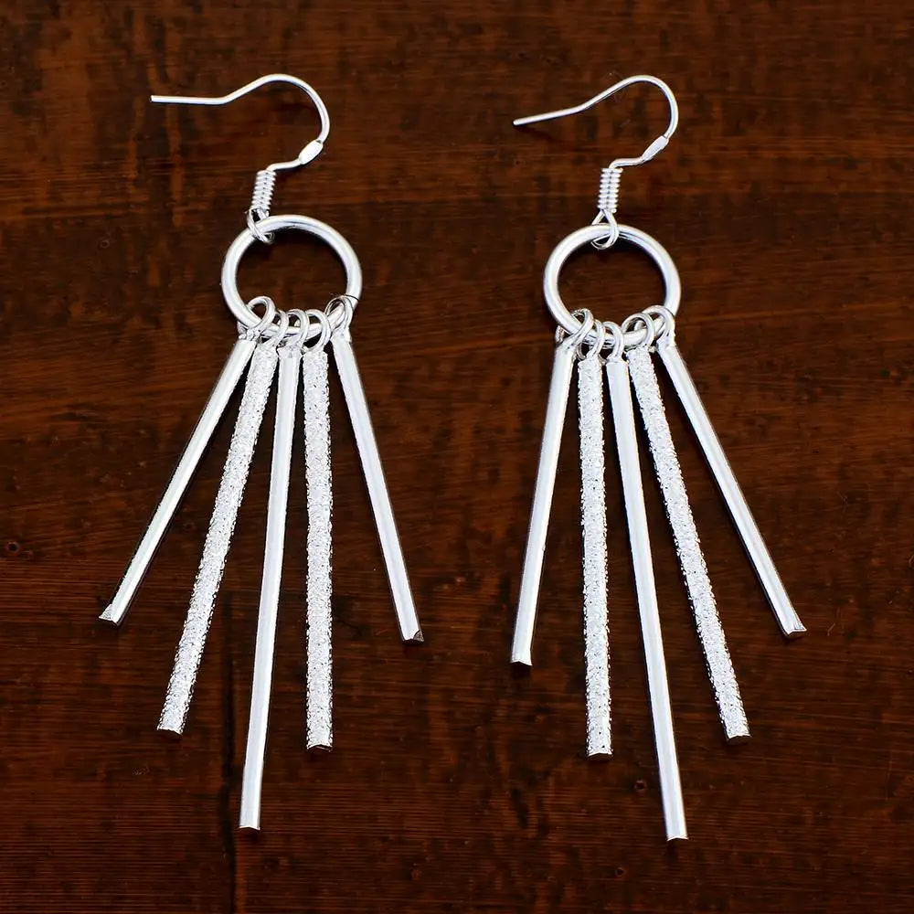 NEW 925 Sterling Silver Earrings Hot Hearts For Women Exquisite Student Girlfriend Jewelry Accessories Wedding Fashion Gift