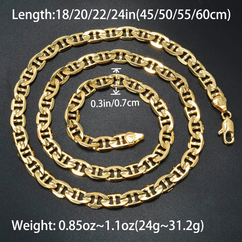 Chain Pig Nose Smooth Necklace for Men Women Hollow Out Long Copper Choker Clavicle Link Banquet Girl Summer Jewelry Accessory