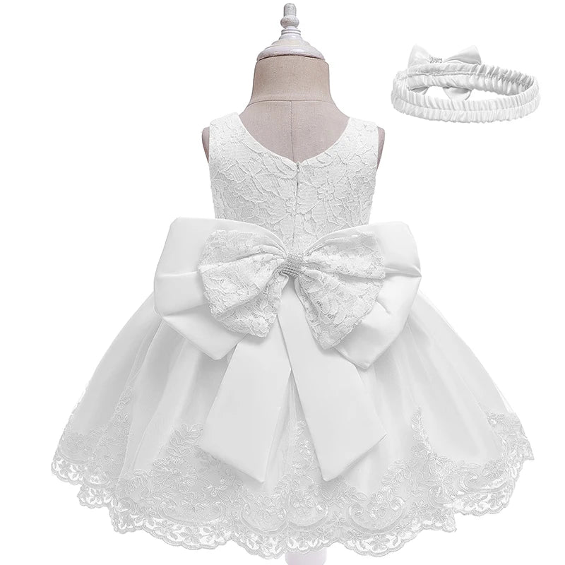 Children Flower Tutu Dress For 1-10 Years Girls Wedding Birthday Party Princess Dresses Kids Lace Gown Costume Clothing Vestidos