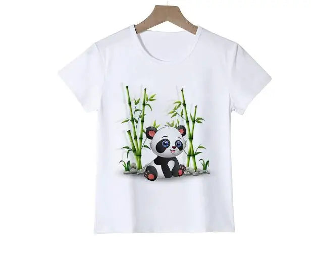 2025 T Shirt For Girls Birthday Baby Panda Children Clothing Tgirl Cute Bear Graphic T Shirts Kids Clothes Boys T