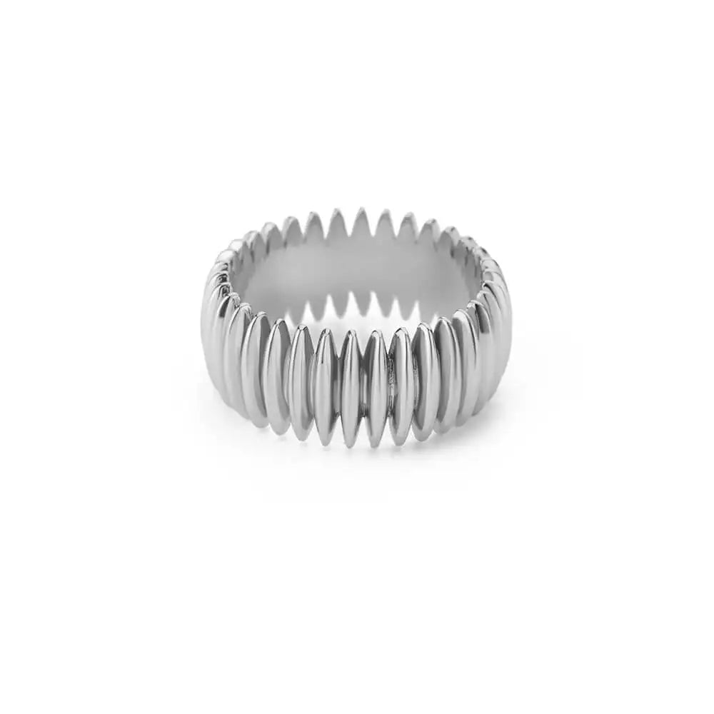 Stainless Steel Creative Geometry Rings For Women Men Opening Smooth Ring Wedding Exquisite Jewelry Gift 2024